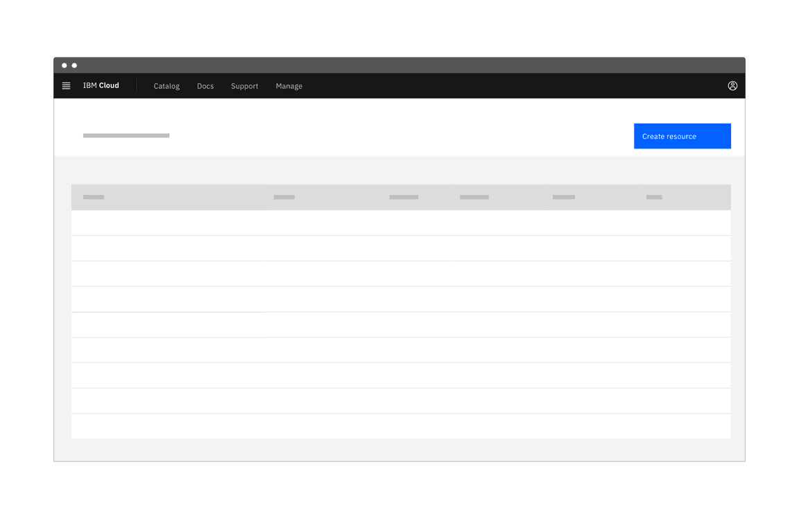 First phase of a dashboard using skeleton states to demonstrate progressive loading